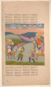 Ali und Omar auf dem Schlachtfeld, Folio aus einem Hamla-yi Haidari, ca. 1820 von Unbekannt