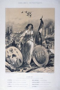 Allegorie der französischen patriotischen Embleme, 1870