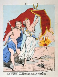 Allegorie der Freimaurerei und der Kommune, Pariser Kommune, 1871 von Unbekannt