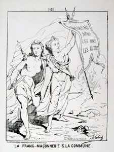 Allegorie der Freimaurerei und der Kommune, Pariser Kommune, 1871 von Unbekannt