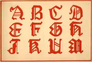 Alphabet, Buchstaben A-M, Großbuchstaben von Unbekannt