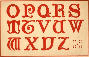 Alphabet, Buchstaben O-Z, Großbuchstaben