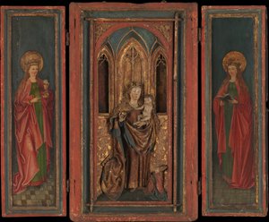 Altarschrein mit Madonna und Kind mit Stifter