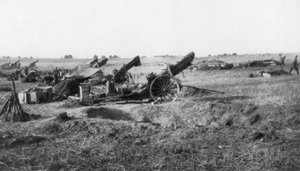 Amerikanische 155. Artilleriebatterie, südlich von Soissons, Frankreich