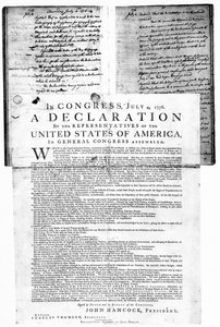 Amerikanische Unabhängigkeitserklärung, 4. Juli 1776 von Unbekannt