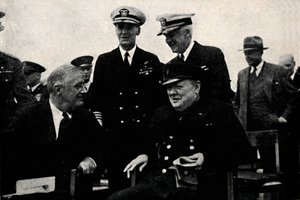 Amerikanischer Präsident und britischer Premierminister, 14. August 1941, 1945 von Unbekannt