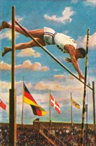Amerikanischer Stabhochspringer Sabin Carr, 1928 von Unbekannt