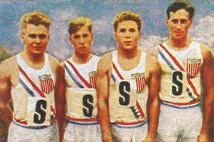 Amerikanisches Team, 4 x 100m Staffel, 1928 von Unbekannt