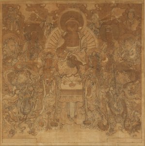 Amitabha Buddhas Versammlung im Westlichen Paradies, spätes 18. bis frühes 19. Jahrhundert von Unbekannt