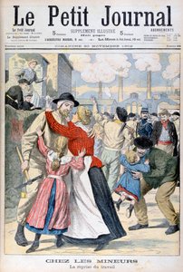 Unter den Bergleuten, Wiederaufnahme der Arbeit, 1902 von Unbekannt