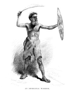 Ein Aborigine-Krieger, 1886