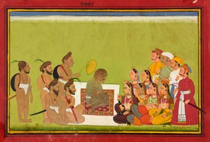 Eine Audienz bei Rom Rishi, ca. 1700-1725 von Unbekannt