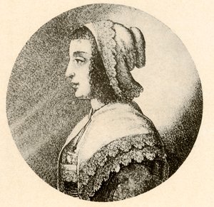 Eine englische Frau in einer Haube und einem Halstuch mit Vandyke-Spitze, 1640, 1937