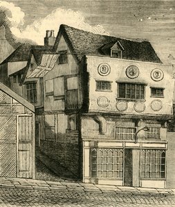 Ein altes Haus auf Little Tower Hill, um 1792