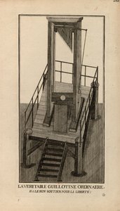 Eine gewöhnliche Guillotine. Ha, die gute Unterstützung für die Freiheit!, 1791-1794 von Unbekannt