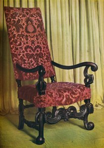 Ein gepolsterter Sessel, um 1680