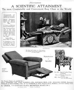 Eine Werbung für Premier-Sessel, 1926 von Unbekannt