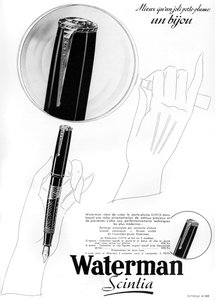 Eine Werbung für Waterman-Füller, 1938 von Unbekannt