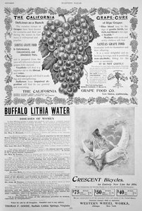 Eine Werbeseite in Harpers Bazar, Ostern, 1894