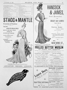 Eine Werbeseite in Hearth and Home, 30. November 1899 von Unbekannt