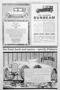 Eine Werbeseite in den Illustrated London News, Weihnachten, 1920
