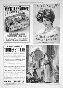 Eine Werbeseite in der Illustrated London News, Weihnachtsausgabe, 1896