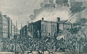 Eine genaue Darstellung des Brennens, Plünderns und Zerstörens von Newgate durch die Aufständischen von Unbekannt