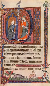 Eine illuminierte Seite aus dem Vaux-Bardolf-Psalter, um 1310, 1937