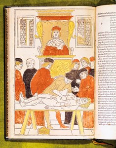 Anatomievorlesung in Padua, Italien, 1483 von Unbekannt