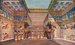 Alte Zivilisation: im Palast eines assyrischen Königs, 1907 von Unbekannt