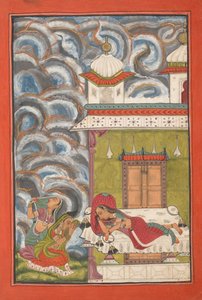 Andhrayaki Ragini: Folio aus einer Ragamala-Serie, ca. 1710 von Unbekannt