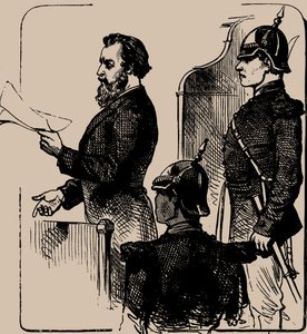 Andrei Scheljabow vor Gericht, 1881 von Unbekannt