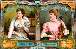 Annette von Essipoff und Marie Soldat, ca. 1900
