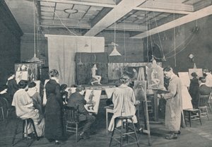 Antike und Lebensklassen am Ontario College of Art, Toronto, ca. 1913