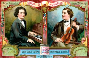 Anton Rubinstein und August Wilhelmj von Unbekannt