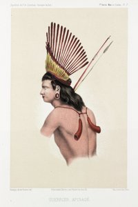 Apinage-Krieger, Brasilien, ca. 1843-1847