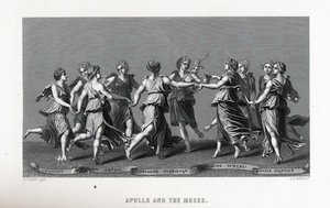 Apollo und die Musen nach Giulio Romano von Unbekannt