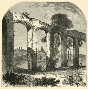 Aquädukt in Poitiers, ehemals die Hauptstadt der Pictones, 1890