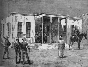 Arabis-Gefängnis in den Abbassieh-Kasernen, um 1882
