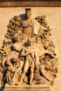 Skulptur am Arc de Triomphe: der Triumph von Antoine Etex (1810), Paris, Frankreich von Unbekannt