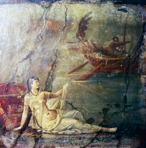 Ariadne von Theseus verlassen, römische Wandmalerei aus Herculaneum von Unbekannt