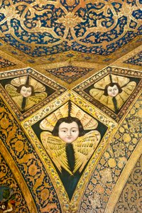 Armenische Apostolische Kirche; Deckenmalerei; Gesicht mit Flügeln; Cherubim und Seraphim; Vank-Kathedrale; Jolfa oder Neu-Julfa; Isfahan; Iran; Asien von Unbekannt
