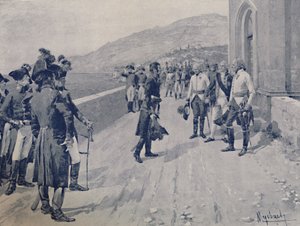 Vereinbarung zur Kapitulation von Masséna in Cornigliano, in der Nähe von Genua, 1896 von Unbekannt