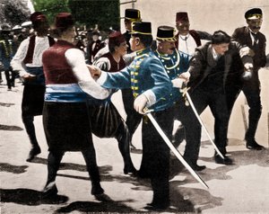 Verhaftung von Gavrilo Princip, Mörder von Erzherzog Franz Ferdinand, 1914