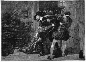 Verhaftung von Guy Fawkes in den Kellern des Parlaments, 1605 19. Jahrhundert