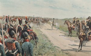Ankunft Napoleons bei den Bayern und Sachsen, 1896 von Unbekannt