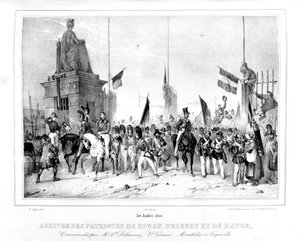 Ankunft der Patrioten von Rouen, Elbeut und Le Havre, Paris, 30. Juli 1830 von Unbekannt