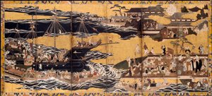 Ankunft der südlichen Barbaren, ca. 1600 von Unbekannt