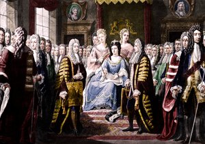 Vereinigungsartikel von Kommissaren Königin Anne vorgelegt, 1706