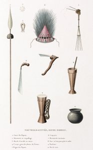 Artefakte aus dem Hafen von Doreri, Neuguinea